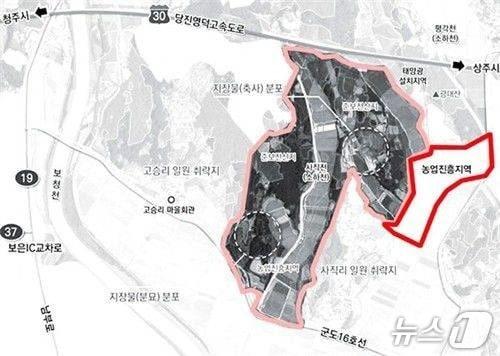본문 이미지 - 보은군 제3일반산업단지 조성사업 위치도 /뉴스1