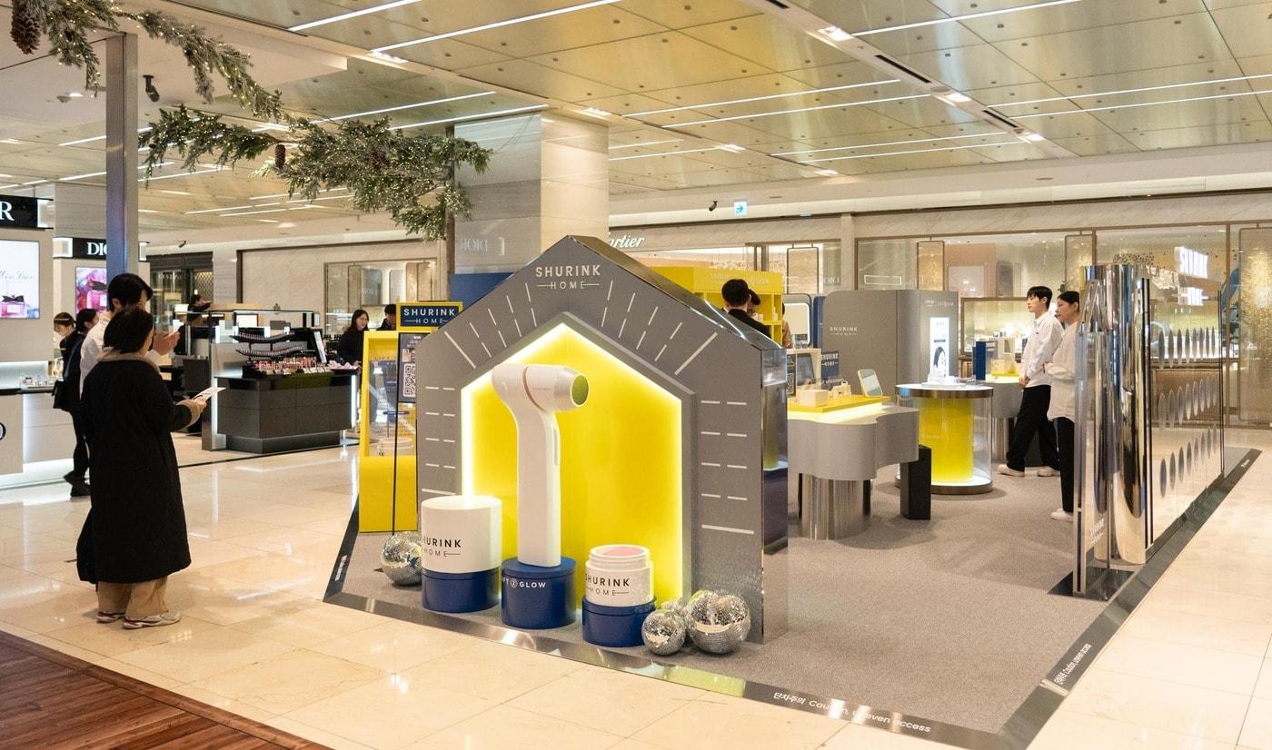 본문 이미지 - 현대백화점 무역센터 내 클래시스 슈링크홈 팝업 스토어 전경. (클래시스 제공)