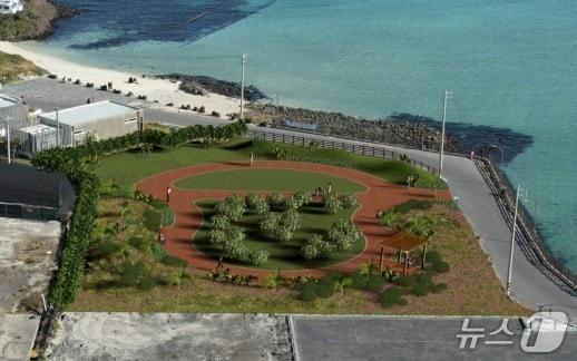 본문 이미지 - 제주시 조천읍 신흥리 해변 '녹색쌈지숲' 조감도.(제주시 제공)