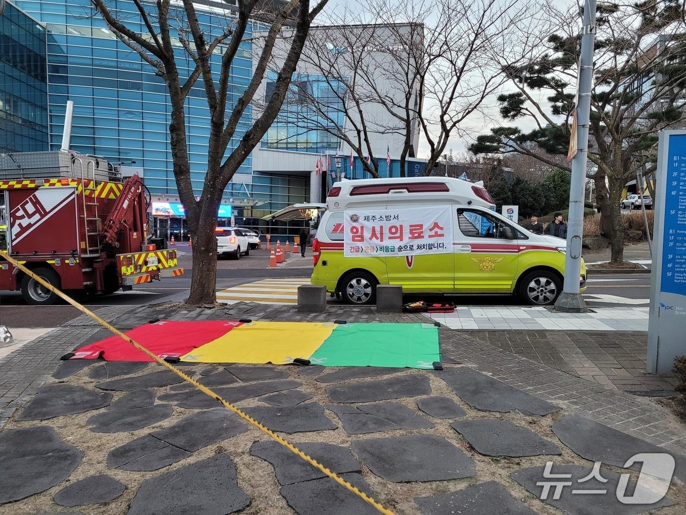 본문 이미지 - 유해가스 누출 현장(제주소방안전본부 제공. 재판매 및 DB금지)/뉴스1