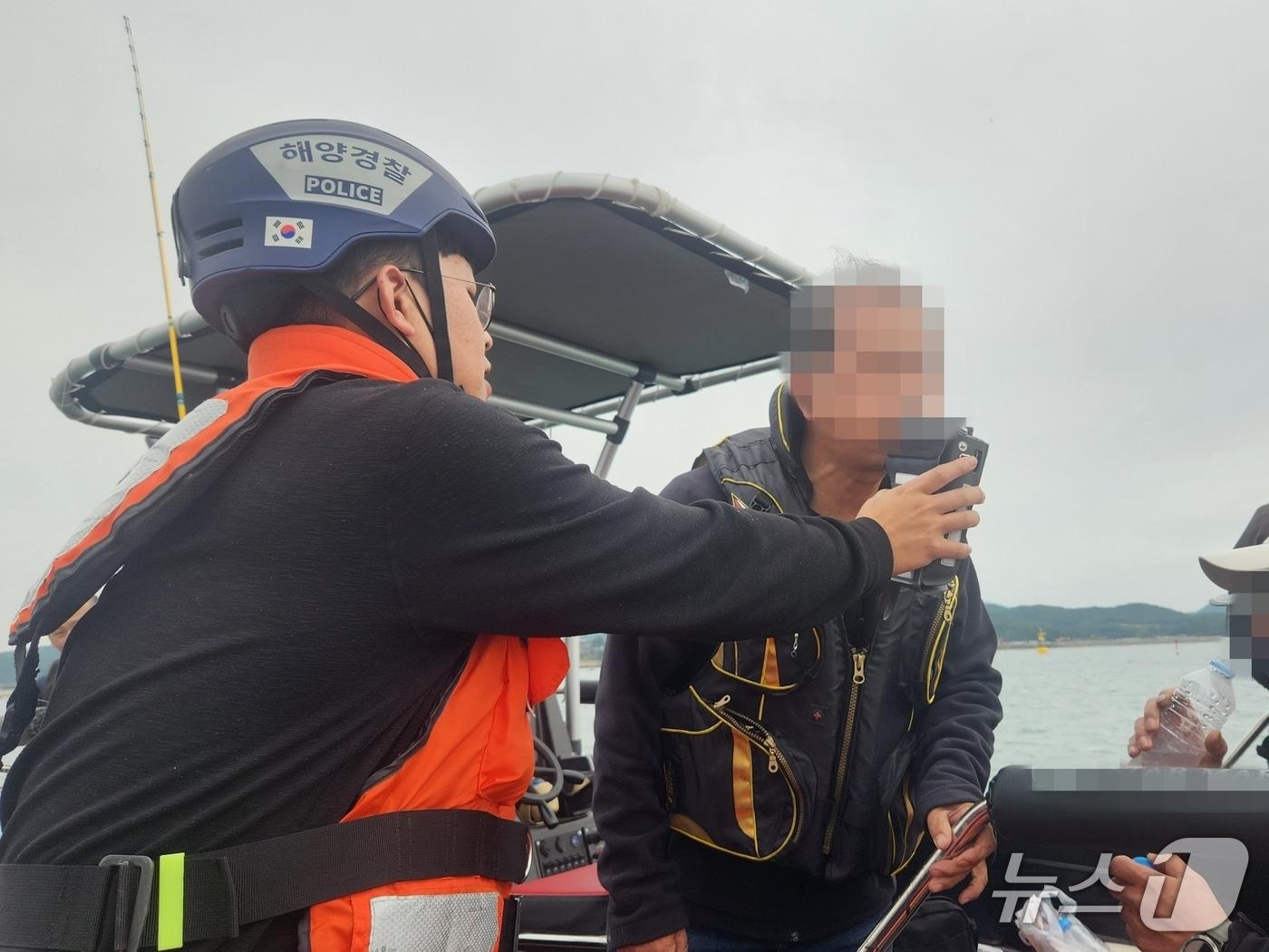 본문 이미지 - 주취 운항 단속 중인 해경. (보령해경 제공, 재판매 및 DB금지) / 뉴스1 