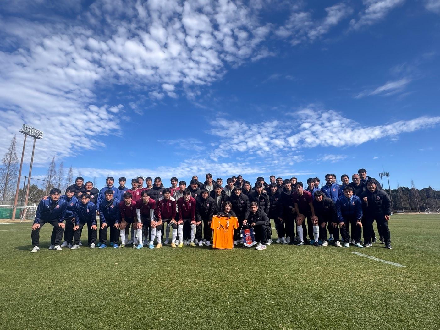 본문 이미지 - 일본 가고시마에서 전지훈련을 마친 제주 SK 선수단. (제주 SK 제공)