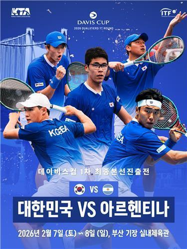 본문 이미지 - 한국 테니스 7일부터 8알까지 부산에서 아르헨티나를 상대한다.(대한테니스협회 제공)