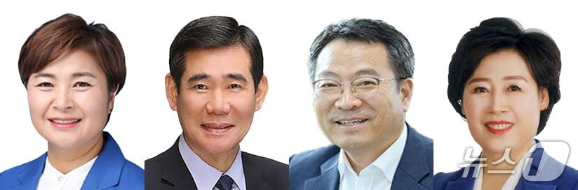 본문 이미지 - 왼쪽부터 강성의, 박호형, 송창권, 이경심 제주도의회 의원.