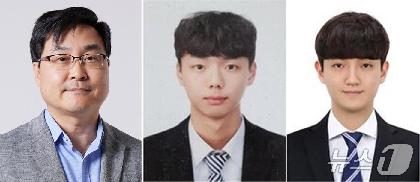 본문 이미지 - 6일 포스텍 화학공학과 배터리공학과 김원배 교수 연구팀이 리튬금속 전지 내부에 미량의 알루미늄을 사용해 최대 약점인 폭발 위험과 짧은 수명을 동시에 해결하는 데 성공했다고 밝혔다. (김원배 교수, 배터리공학과 석사과정 유재형,  통합과정 홍서찬 씨.(포스텍 제공, 재판매 및 DB금지) 2026.2.6/뉴스1