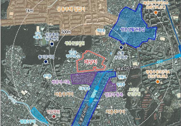 본문 이미지 - 쌍문2구역 위치도(서울시 제공) 뉴스1ⓒ news1  