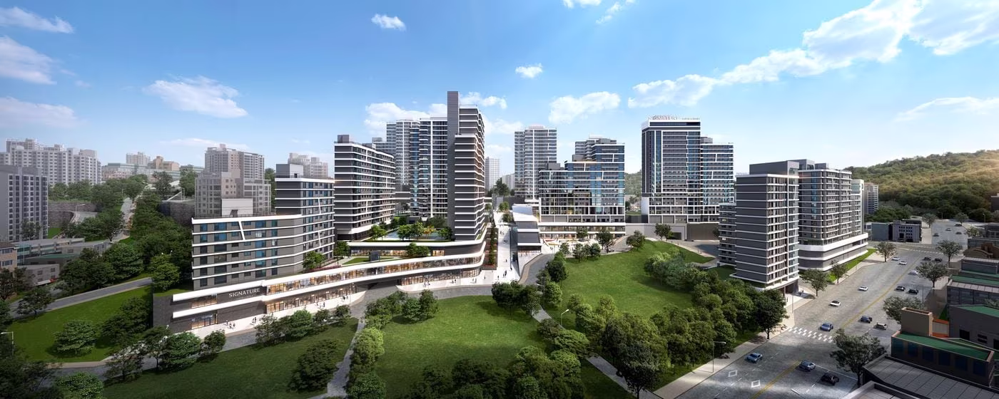 본문 이미지 -  금호 제21구역 주택정비형 재개발사업 투시도(롯데건설 제공) 뉴스1ⓒ news1  