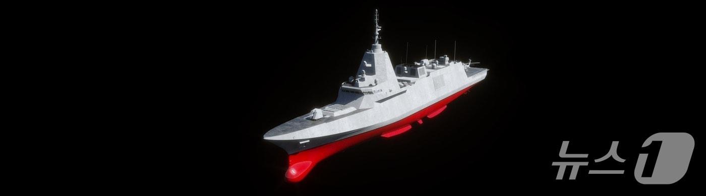 본문 이미지 - HD현대중공업이 개발한 6,000톤급 수출용 호위함 'HDF-6000' 조감도(HD현대중공업 제공)