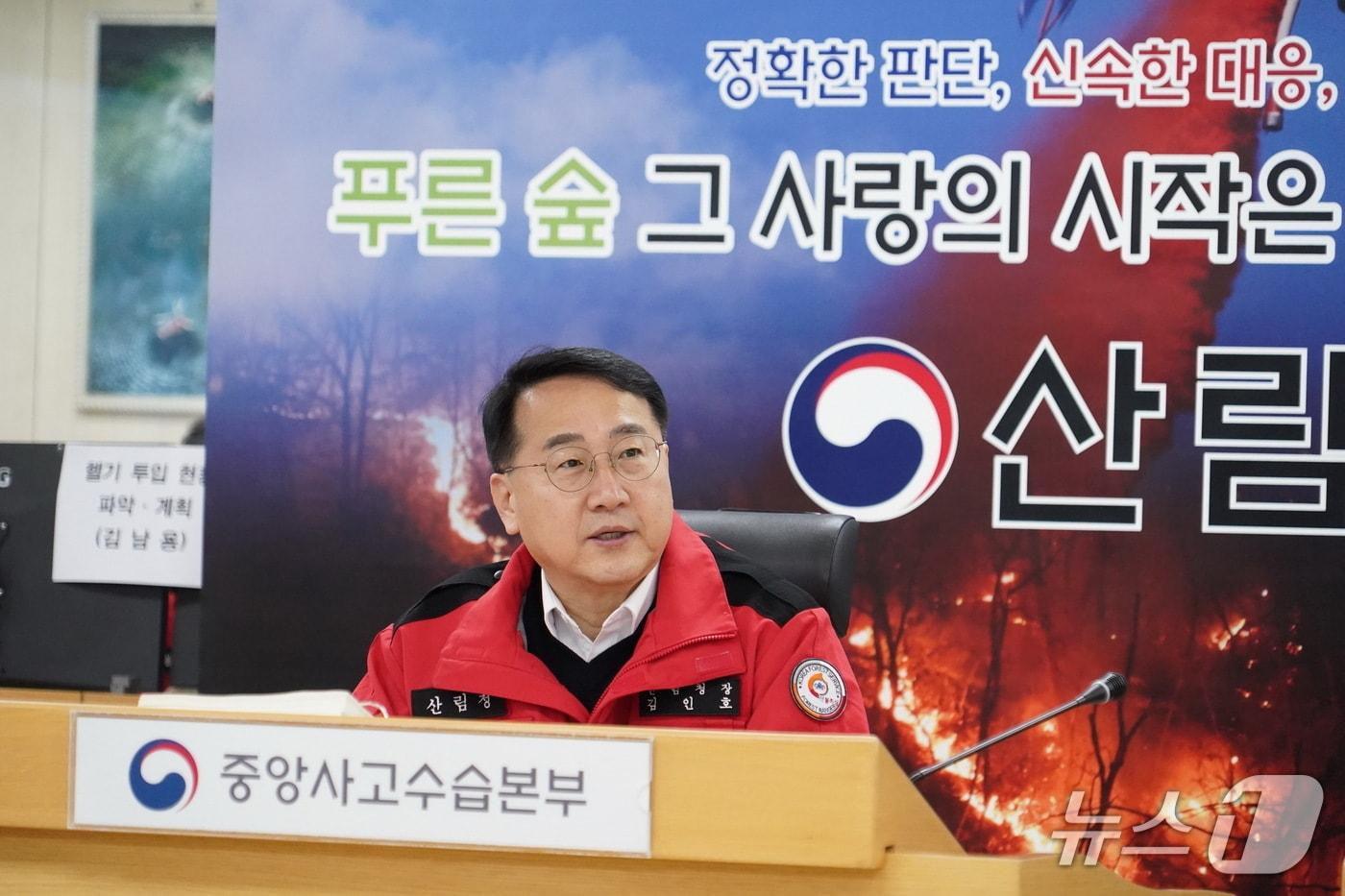 본문 이미지 -  김인호 산림청장. / 뉴스1