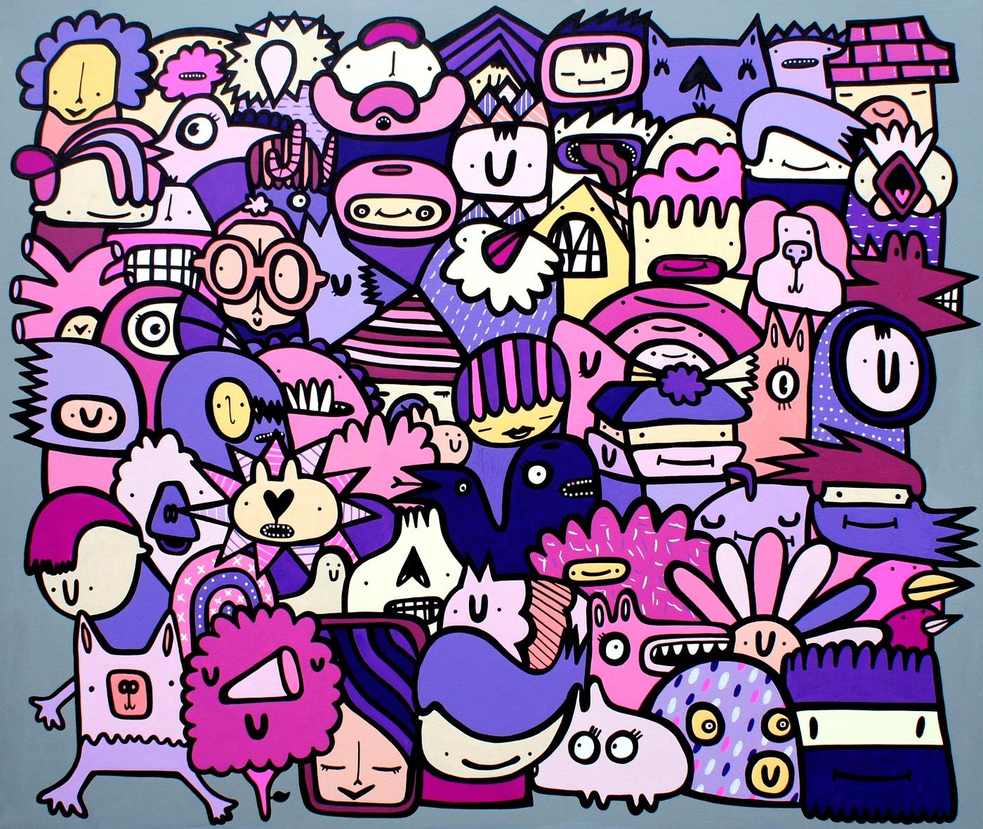 본문 이미지 - 케브 먼데이 작품(Love and Laughter 2022_100x 120cm)