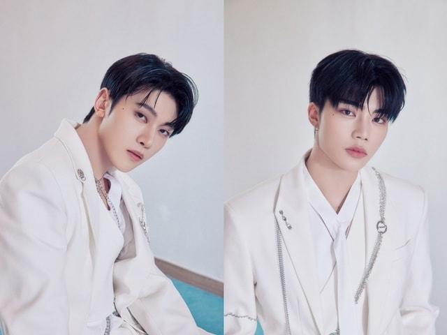 본문 이미지 - 제로베이스원 멤버 석매튜(왼쪽), 박건욱/웨이크원 제공