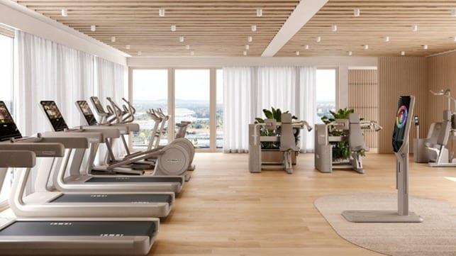 본문 이미지 - 샌드 스톤 컬렉션으로 구현한 테크노짐 프리미엄 웰니스 공간 / 사진=갤럭시아에스엠(갤럭시아SM) 제공