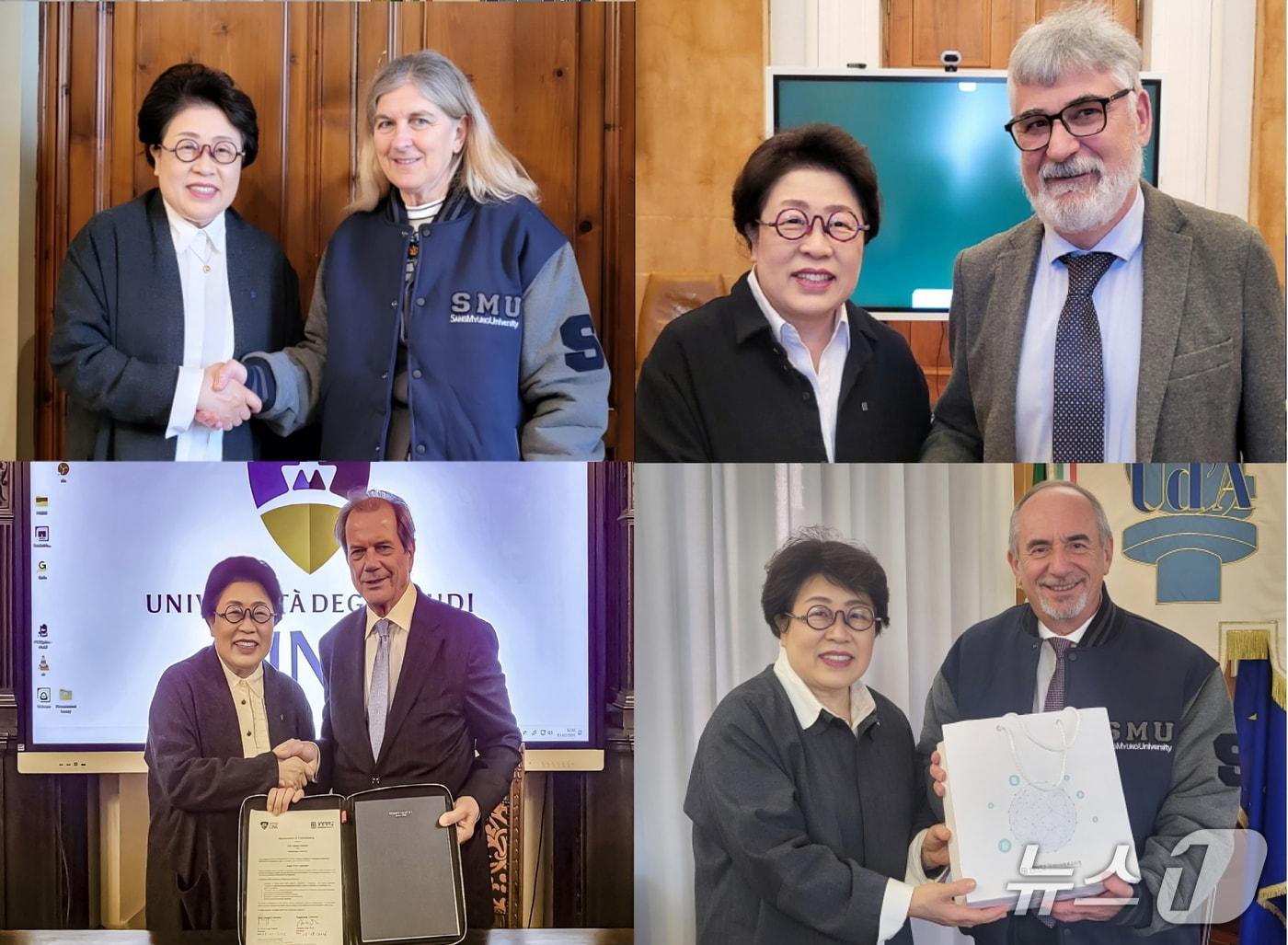 본문 이미지 - 김종희 상명대 총장은 지난 2일부터 7일까지 이탈리아 주요 대학을 방문해 교류 협력 방안을 논의했다. (상명대 제공. 재판매 및 DB금지)