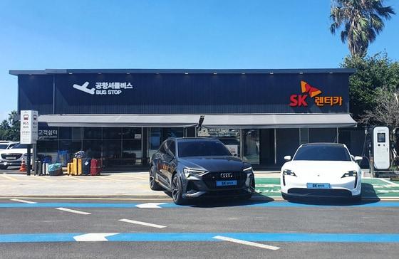 본문 이미지 - 사모펀드 운용사 어피니티가 소유한 SK렌터카의 제주 지점 전경(자료사진. SK렌터카 제공).