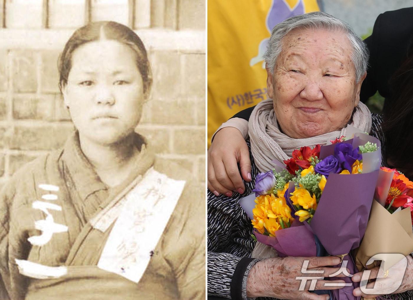 본문 이미지 - 유관순 열사(1902~1920)와 일본군 위안부 피해자인 길원옥 할머니(1928~2025)가 미국 일간 뉴욕타임스(NYT)가 선정한 '역사 속 여성' 명단에 이름을 올렸다. NYT는 미국에서 '여성 역사의 달'인 3월을 맞아 지난 6일(현지시간) 세계 역사에 발자취를 남긴 여성 100여 명의 업적을 기리는 온라인판 기사를 게재하며 유관순 열사와 길원옥 할머니를 소개했다. (뉴스1 DB) 2026.3.10 ⓒ 뉴스1