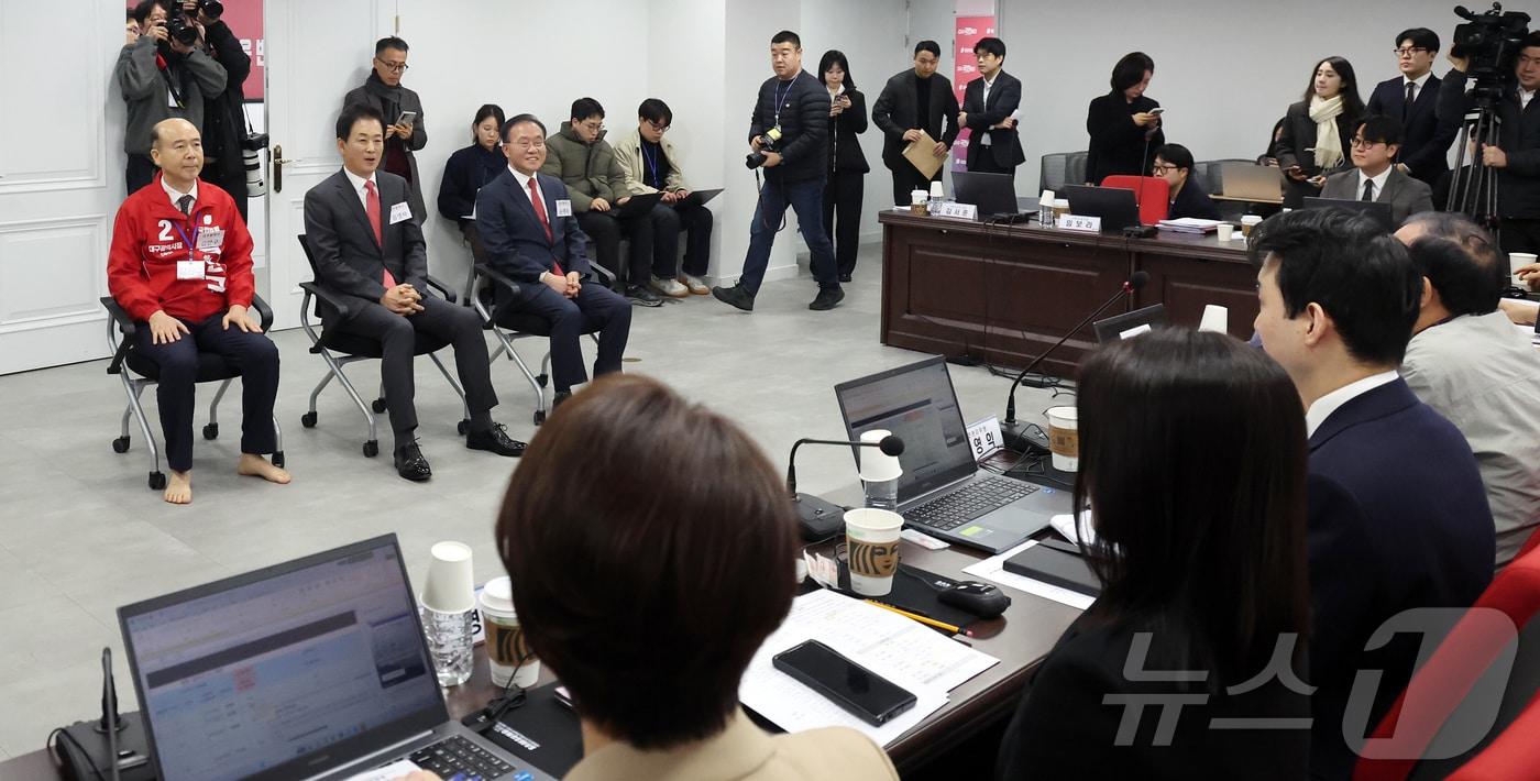 본문 이미지 - 지난 10일 서울 영등포구 여의도 국민의힘 중앙당사에서 열린 6·3 지방선거 광역단체장 및 중앙당 관할 기초단체자 후보자 면접 모습. 2026.3.10 ⓒ 뉴스1 김진환 기자