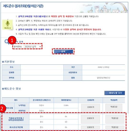 본문 이미지 - 화물운송실적 제도통계 결과 화면.(한국교통안전공단 제공)뉴스1ⓒ news1
