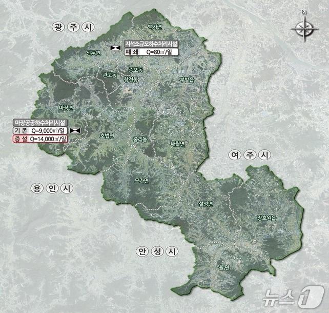 본문 이미지 - 이천시 하수도정비 기본계획(부분 변경)도.(이천시 제공)