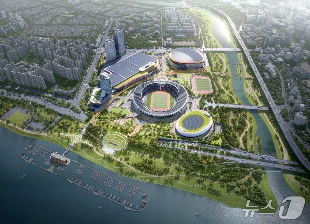 본문 이미지 -  서울 잠실 스포츠·MICE 공간 예상 조감도 (서울시 제공) 뉴스1 ⓒ News1