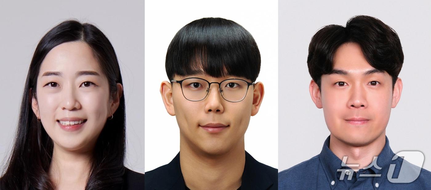 본문 이미지 - 포스텍 기계공학과 이안나 교수 연구팀이 연료를 사용하지 않고 전기만으로 작동할 수 있는 전기제트엔진 실험을 세계 최초로 성공했다.(왼쪽부터 이 교수와 이정락 박사, 한국기계연구원 강홍재 박사.(포스텍 제공, 재판매 및 DB금지) 2026.3.11/뉴스1