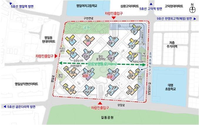 본문 이미지 -  단지 배치도(서울시 제공) 뉴스1ⓒ news1