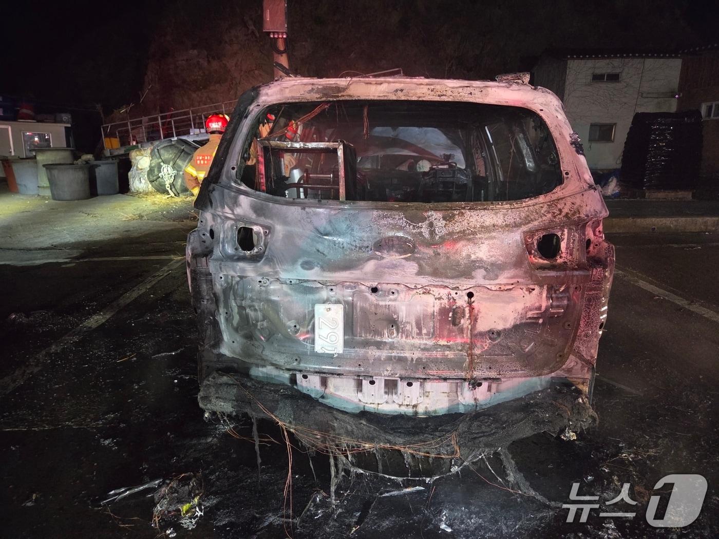 본문 이미지 -  보령 오천면 차량 화재 현장.