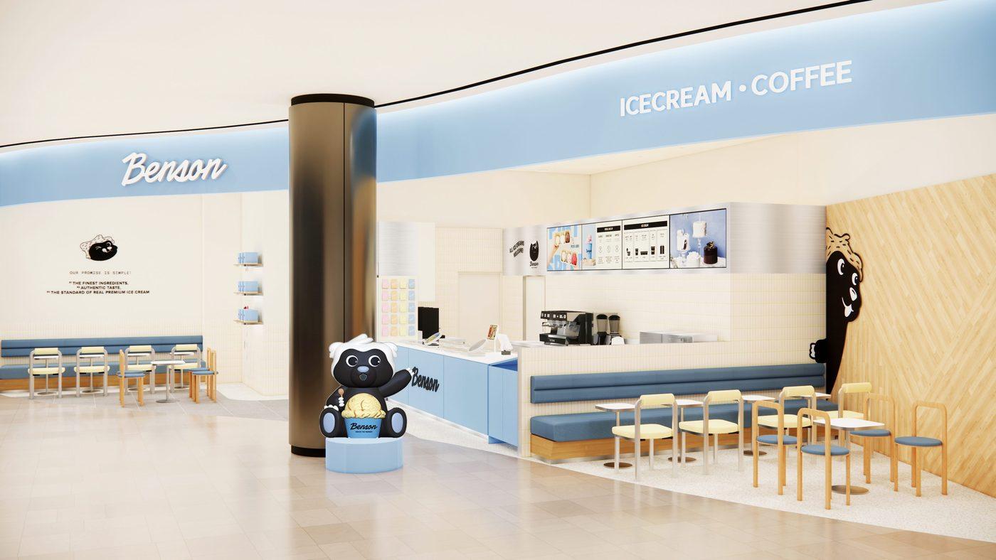 본문 이미지 - 4월 2일 오픈 예정인 벤슨 롯데월드몰점 조감도(베러스쿱크리머리 제공)