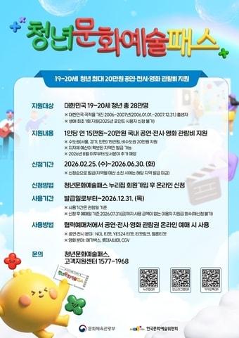 본문 이미지 - 청년문화예술패스 홍보 포스터./뉴스1