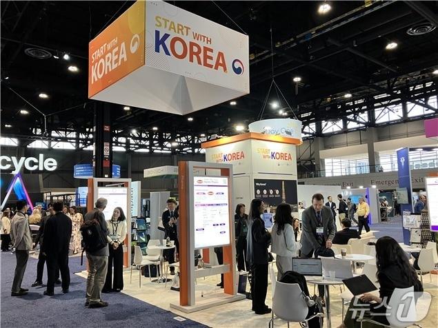 본문 이미지 - 지난해 ASCO 국가임상시험지원재단 한국관 전경.(국가임상시험지원재단 제공)