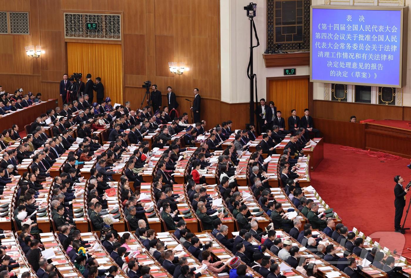 본문 이미지 - 중국 제14기 전국인민대표대회(전인대) 제4차 회의가 12일 폐막하며 최대 정치 행사인 양회가 막을 내렸다. ⓒ 신화=뉴스1