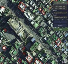 본문 이미지 - 인공지능(AI) 항공사진 판독 모습 (대전시 제공) / 뉴스1