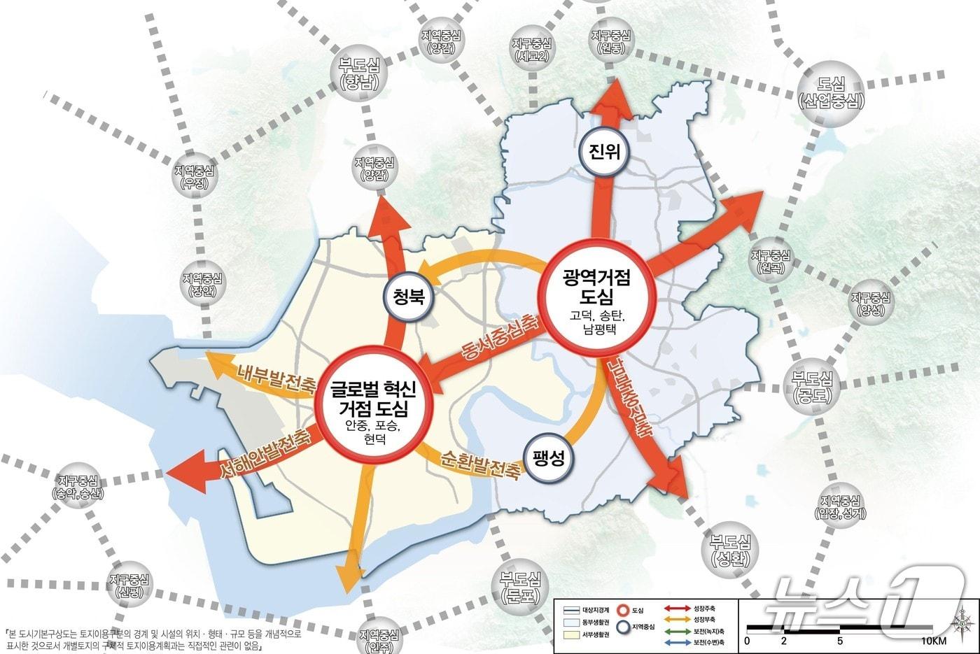 본문 이미지 - 평택 도시기본계획 구상도.(평택시 제공. 재판매 및 DB금지)