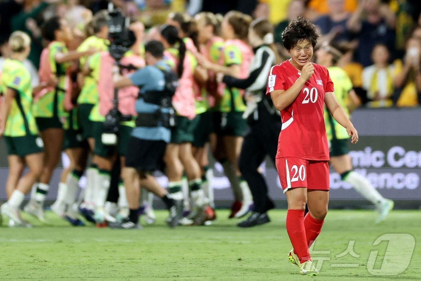 본문 이미지 - 북한 여자축구가 호주에 패해 아시안컵 8강에서 탈락했다.ⓒ AFP=뉴스1