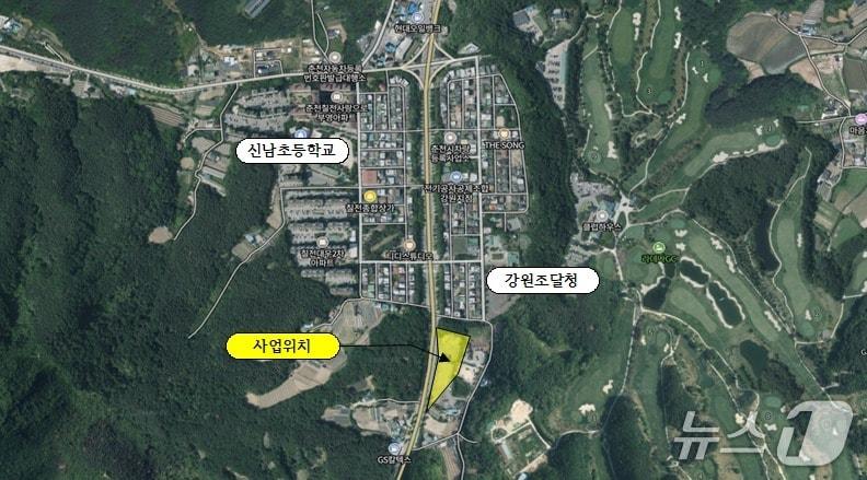 본문 이미지 - 칠전동 일대 제2제설 전진기지 조성 현장.(춘천시 제공, 재판매 및 DB금지)