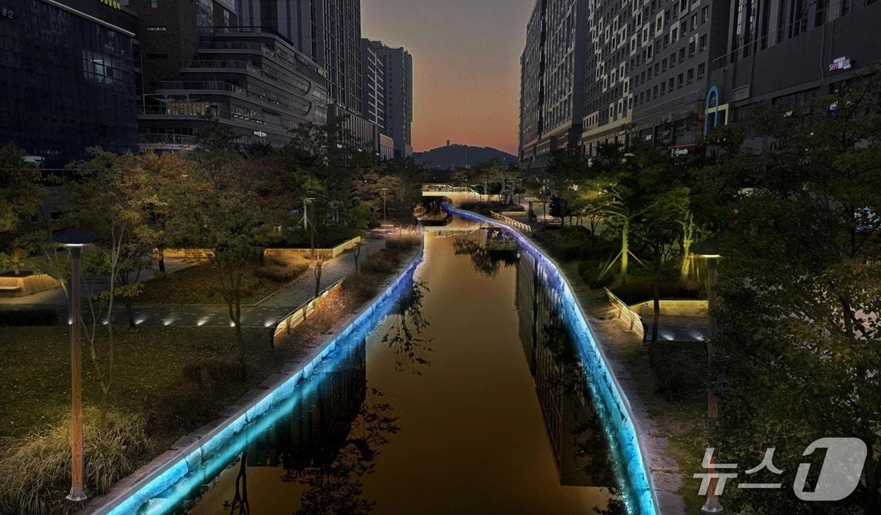 본문 이미지 - 청라 커낼웨이 경관조명 개선사업(3단계) 조감도 (인천경제자유구역청 제공.재판매 및 DB금지)