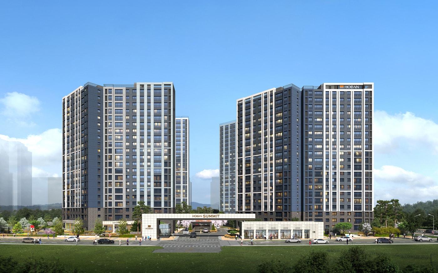 본문 이미지 - 호반써밋 시흥거모 B1블록 투시도 (호반건설 제공)/뉴스1 ⓒ News1