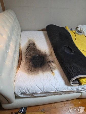 본문 이미지 - 지난 16일 제주시 연동 소재 아파트에서 발생한 화재.(제주도소방안전본부 제공. 재판매 및 DB 금지)