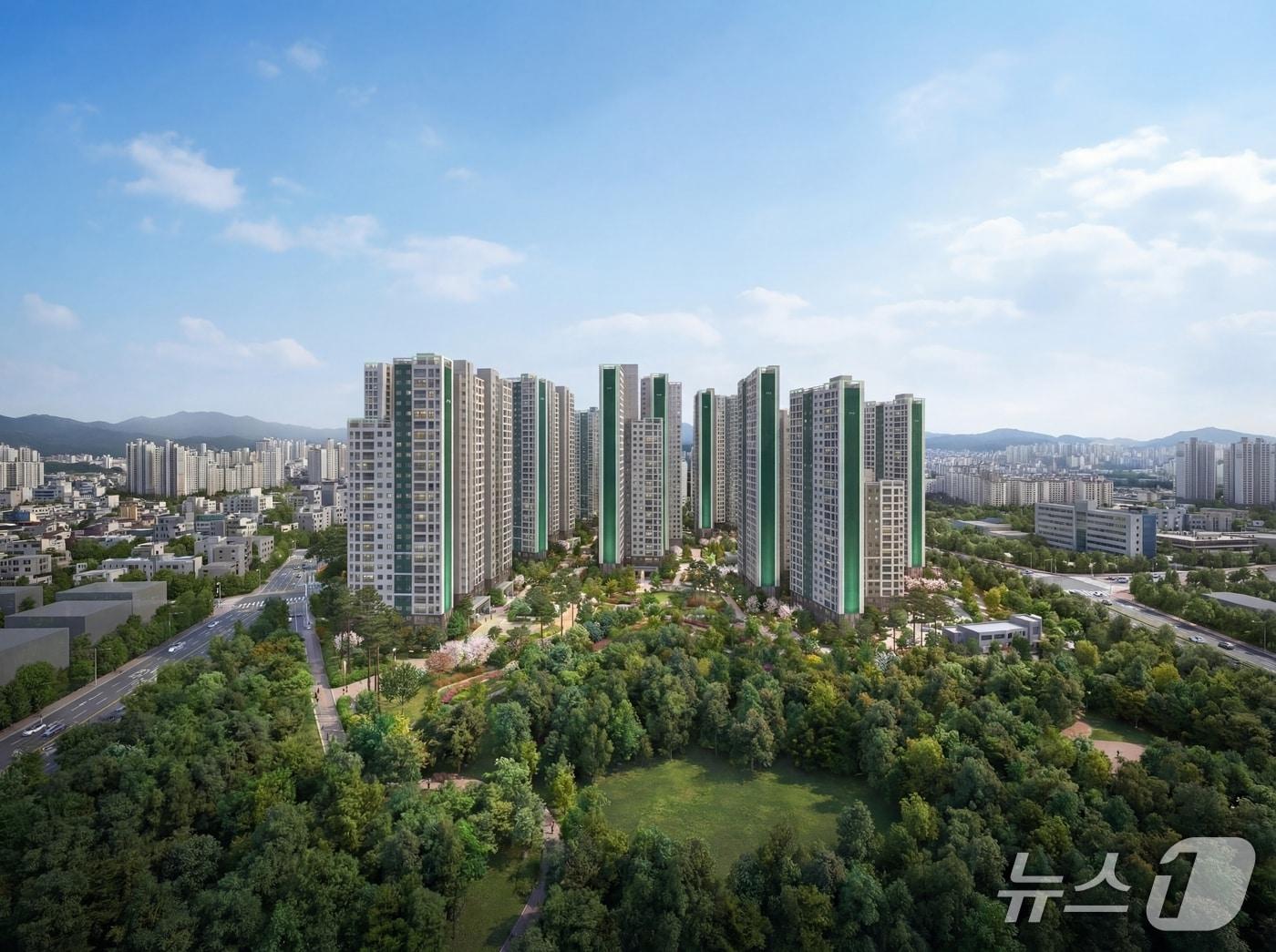 본문 이미지 - '대우엘크루 일산' 투시도. (에이엠디 제공, 재판매 및 DB금지)