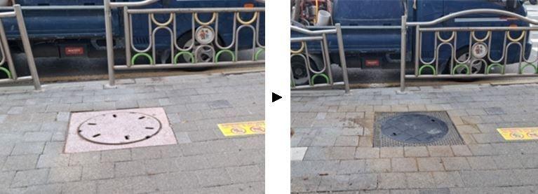 본문 이미지 - 맨홀 교체 전후