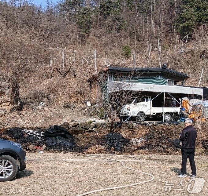본문 이미지 - 화재 현장.(괴산소방서 제공. 재판매 및 DB금지)