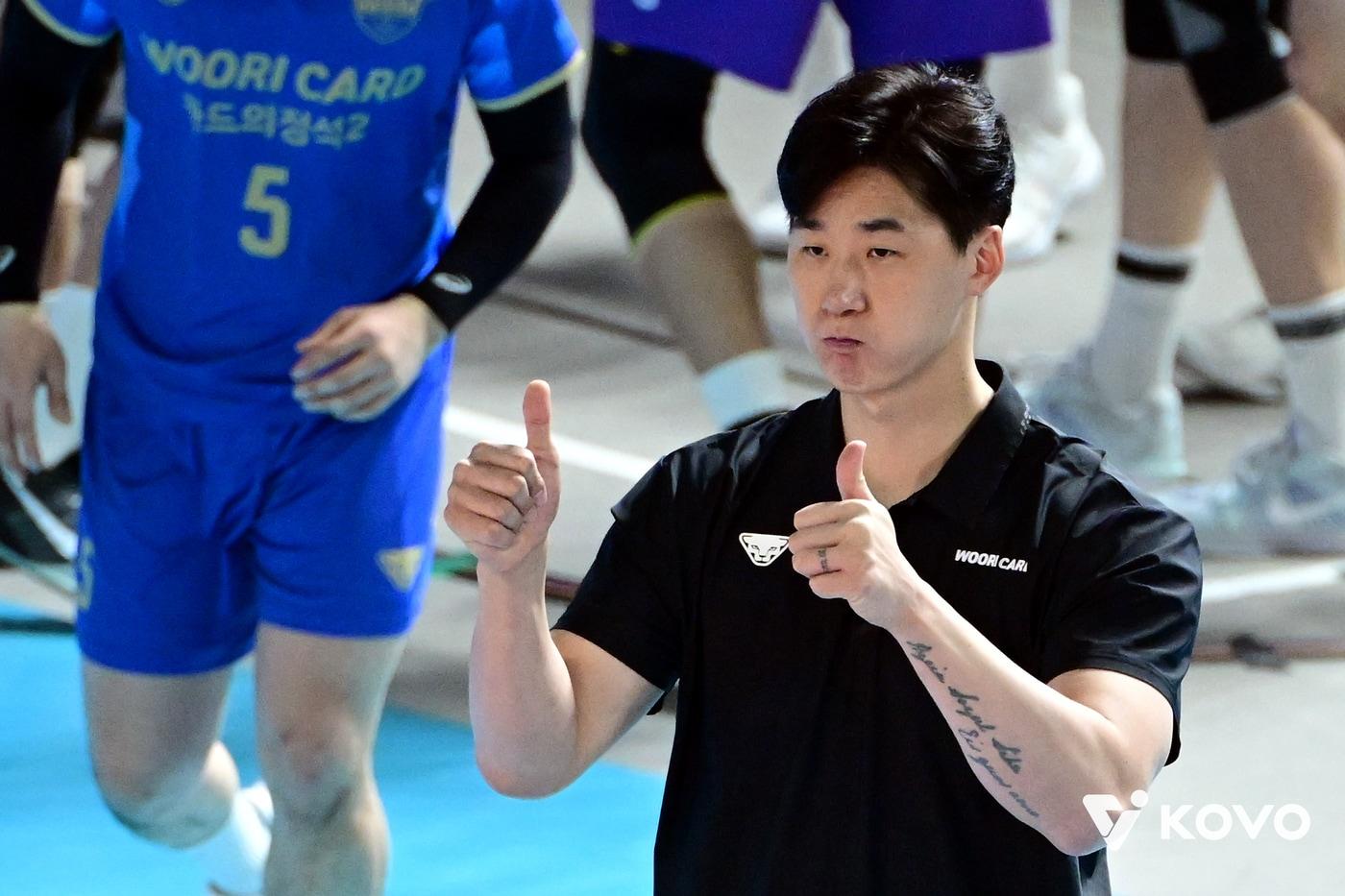 본문 이미지 - 박철우 우리카드 감독대행. (KOVO 제공)