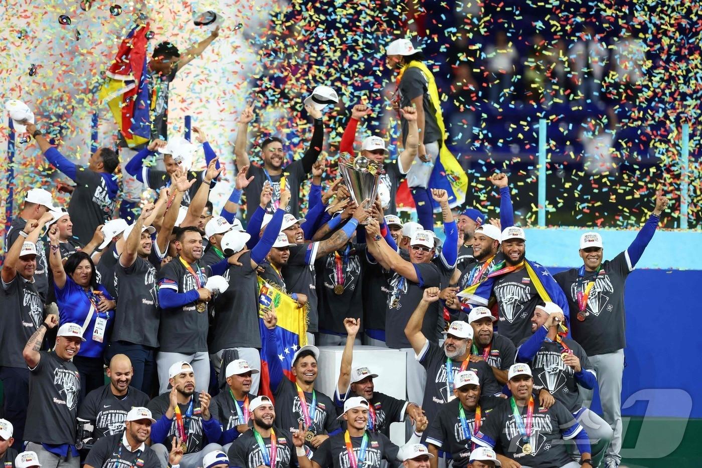본문 이미지 - 2026 WBC에서 우승한 베네수엘라. ⓒ AFP=뉴스1