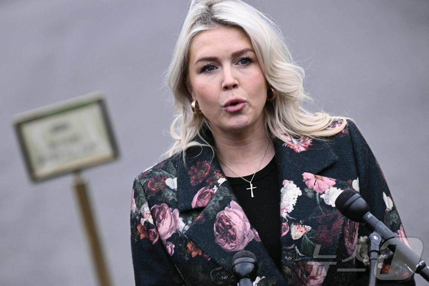 본문 이미지 - 캐롤라인 레빗 백악관 대변인 ⓒ AFP=뉴스1