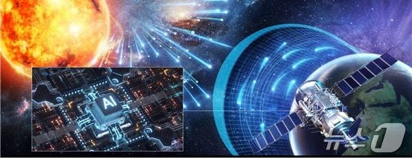 본문 이미지 - 우주항공용 AI 뉴로모픽 반도체의 활용모식도(원자력연 제공) /뉴스1