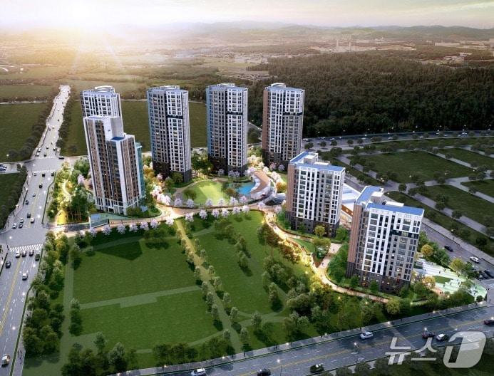 본문 이미지 - 고덕 자연앤하우스디 조감도.(GH 제공. 재판매 및 DB금지)/뉴스1