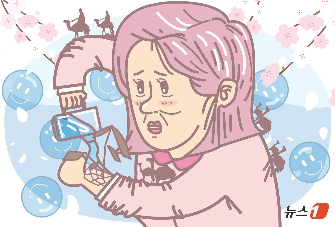 본문 이미지 - 의료계에 따르면 피부 노화는 단순히 처짐이나 굵은 주름과 같은 구조 변화만을 의미하지 않는다. 진피층 내 히알루론산이 줄어들면서 수분 저하와 피붓결 변화가 함께 나타나는 복합적인 과정이다. ⓒ 뉴스1 김초희 디자이너