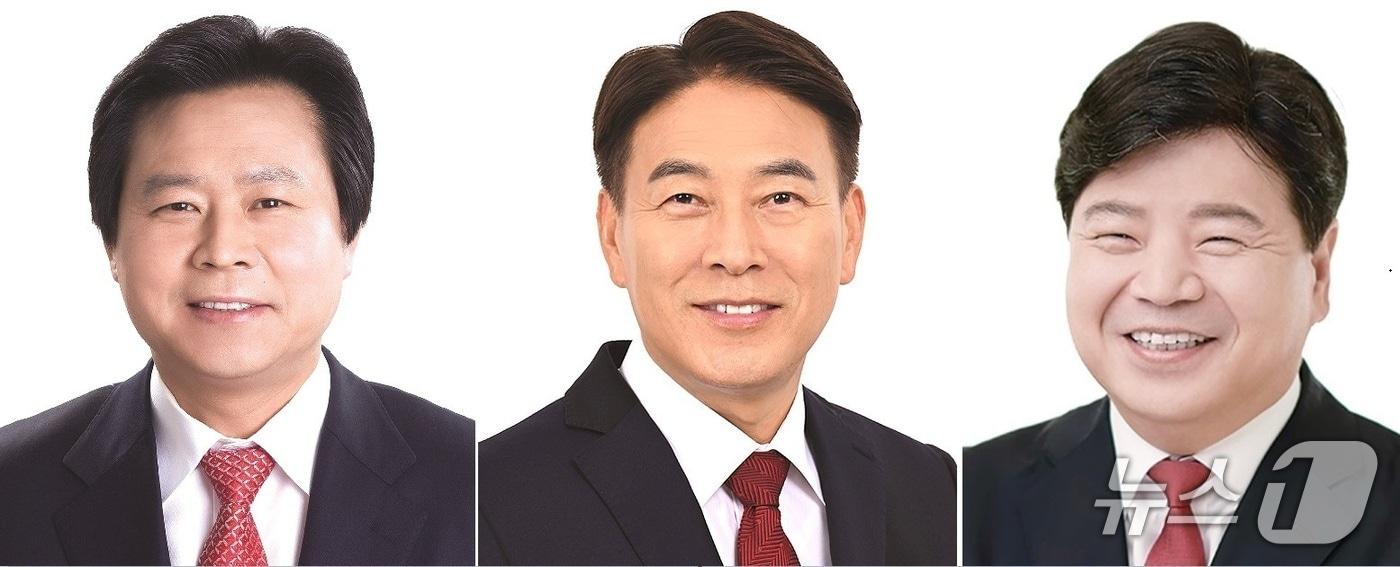 본문 이미지 - 왼쪽부터 강기윤 전 의원, 김석기 전 창원시장 권한대행, 조청래 전 국민의힘 당대표 특보(경남선관위 제공. 재판매 및 DB금지)