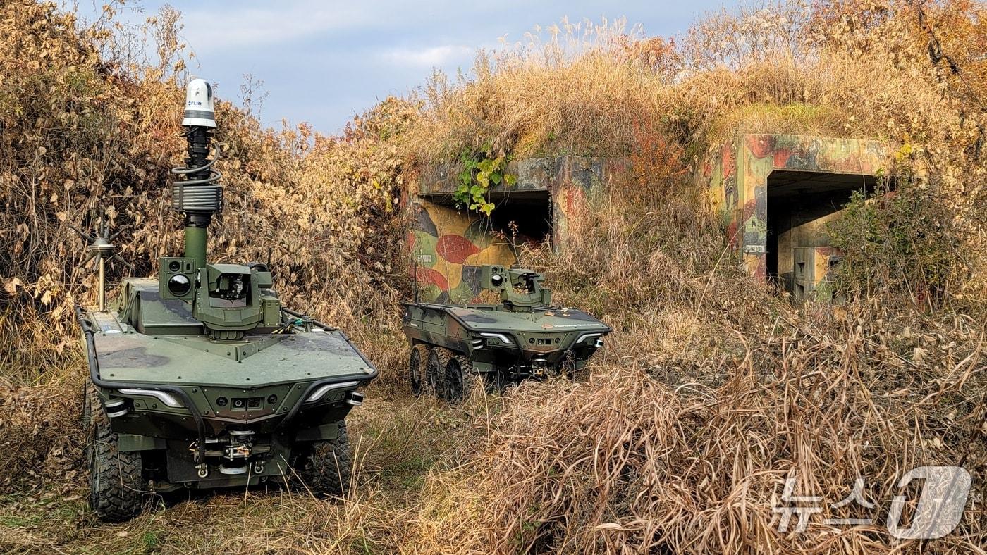 본문 이미지 - 한화에어로스페이스의 다목적무인차량 '아리온스멧'(한화에어로 제공)