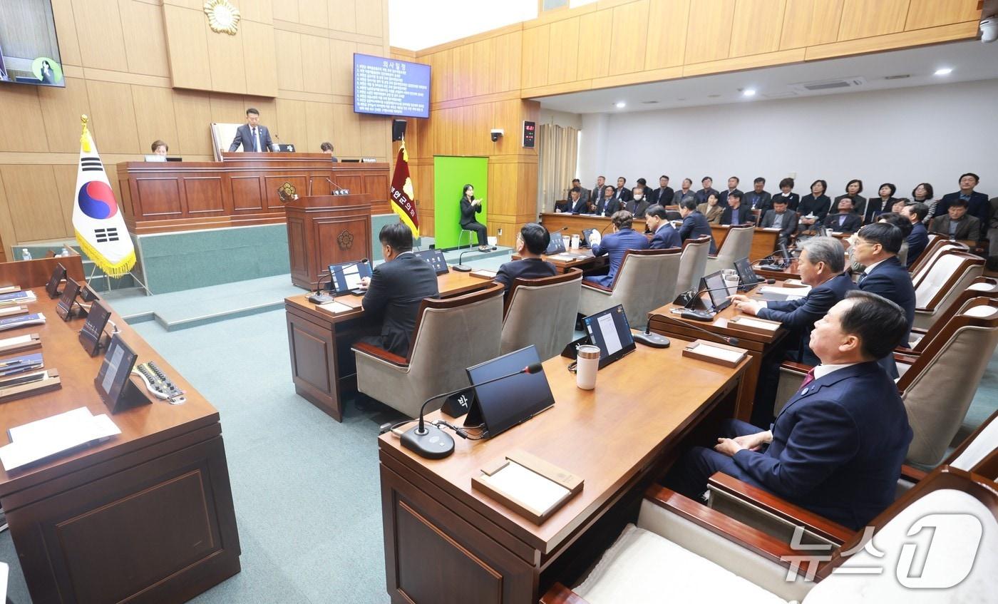 본문 이미지 - 전북 부안군의회 본회의장.(부안군의회 제공, 재판매 및 DB금지)