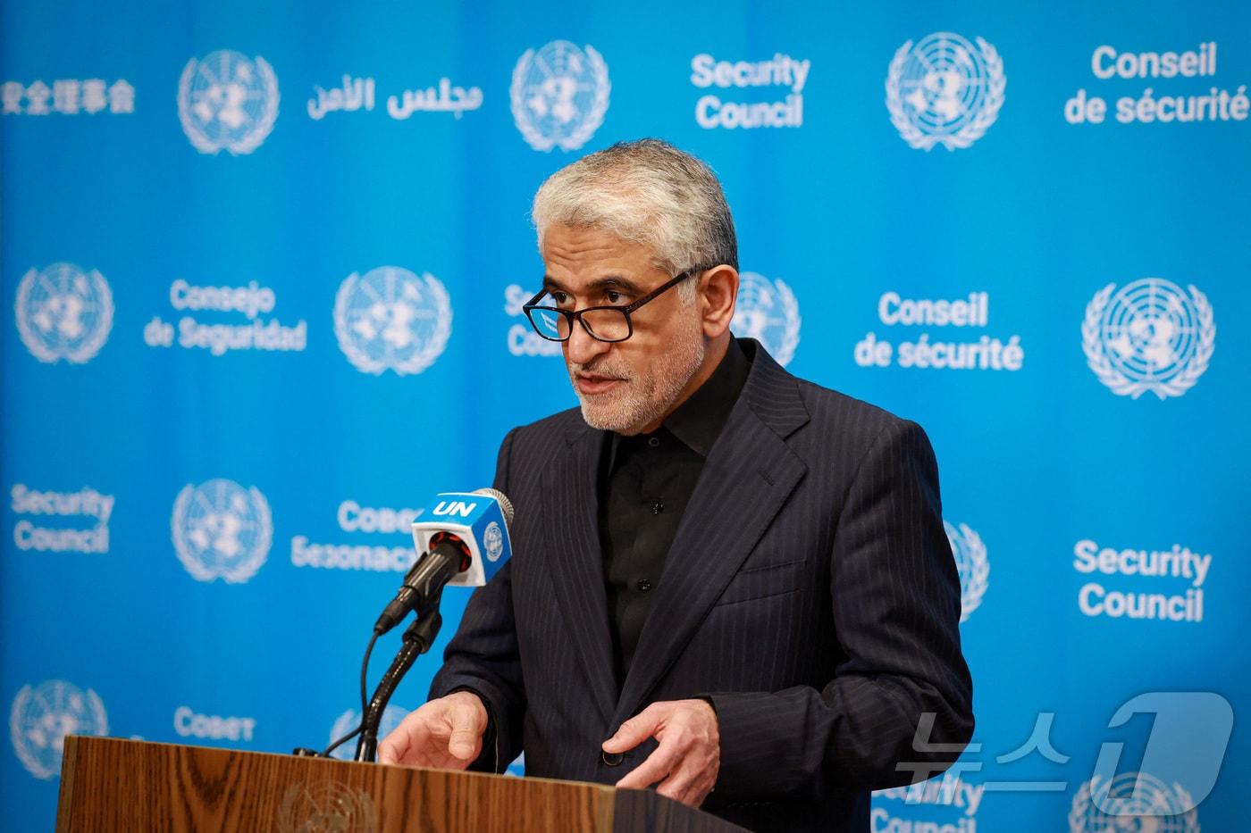 본문 이미지 - 아미르 사이드 이라바니 유엔주재 이란 대사 ⓒ 로이터=뉴스1